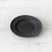 村上直子|黒錆 小菊プレート(中)